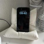 Phone Holder Pillow Stand With Charging Cord Slot - Works for iPhone, Samsung's, Google Pixels, and Android Phones