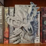 Dungeons and Dragons Bat Peeking Book Nook DnD Decor Horror Bookend