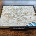 Montreal Quebec Canada City Map - Custom Wall Art - 3D Street Map - Home Office Art Decor - Housewarming Gift - City Poster Print