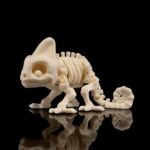 Articulated Skeleton Chameleon - Articulating Flexi Toy - Sensory Fidget Animal - Halloween Decor - Chameleon Toys