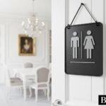Modern Bath Door Sign - Bathroom Sign