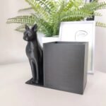 Mau Cat Pen Stand - Egyptian Desk Organizer - Cat Mom Gift - Pen Holder - Pencil and Brush Organizers