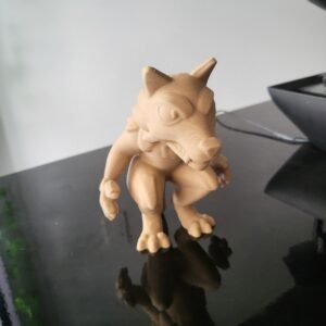 Werewolf Sculpture - Fantasy Miniature - Wolf Figure - Lycanthrope Statue