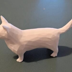 Low Poly Corgi Dog Sculpture 10" Long - Contemporary Statue - Unique Home Decor - House Warming Gift - Dog Mom Gift