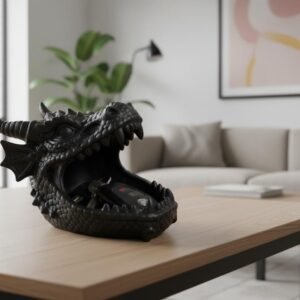 Dragon Head Key Bowl & Catch All Tray - Fantasy Desk Organizer, Gothic Home Decor