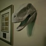 Velociraptor Dinosaur Head Hanging Wall Decor, Multiple Color Options