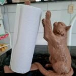 Cat Chasing Bird Paper Towel Holder
